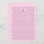 Rosa Bugwavy werden Sie mein Vorschlag für eine Üb Einladung (Vorne/Hinten)