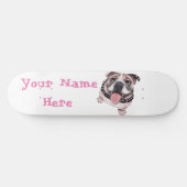 Rosa BulldoggenhundSkateboard Skateboard (Horizontal)