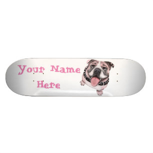 Rosa BulldoggenhundSkateboard Skateboard