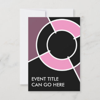 Rosa Bullseye Einladung