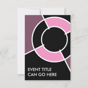Rosa Bullseye Einladung