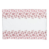 Rosa Bündel Blumen Kissenbezug (Vorderseite-Links)