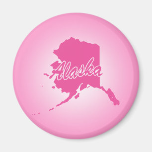 Rosa Bundesstaat Alaska Magnet