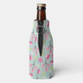 Rosa Bunnies und Blume Flaschenkühler (Flasche Rückseite)