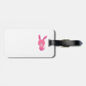 Rosa Bunnies und Blume Gepäckanhänger (Rückseite horizontal)