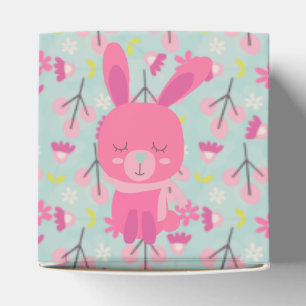 Rosa Bunnies und Blume Geschenkschachtel