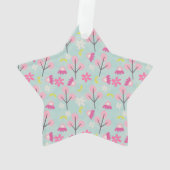 Rosa Bunnies und Blume Ornament (Rückseite)