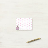 Rosa Bunny-in-the-box Post-it Klebezettel (Auf Schreibtisch)