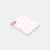 Rosa Bunny-in-the-box Post-it Klebezettel (angewinkelt)