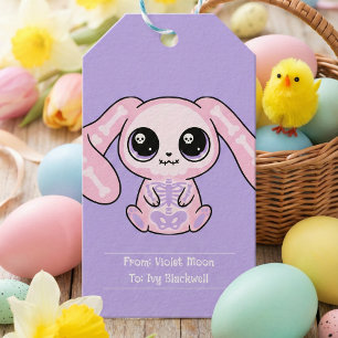 Rosa Bunny Pastel Goth Lavendel Ostergeschenk-Anhä Geschenkanhänger