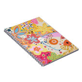 Rosa, bunte Blüten Notizblock (Rechte Seite)