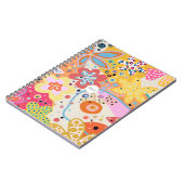 Rosa, bunte Blüten Notizblock (Linke Seite)