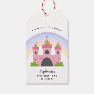 Rosa Burg Königliche Prinzessin Geburtstagspartei Geschenkanhänger