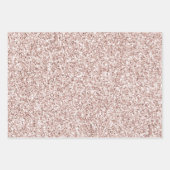 Rosa Burgund Rote Rose Glitzer Streifen Geschenkpapier Set (Vorderseite 3)