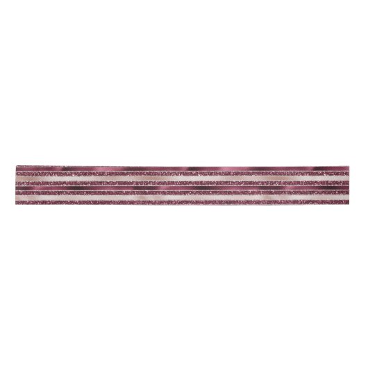 Rosa Burgund Rote Rose Glitzer Streifen Satinband (Vorderseite)