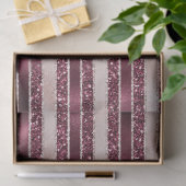 Rosa Burgund Rote Rose Glitzer Streifen Seidenpapier (Geschenk)