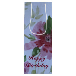 Rosa Burgund und dunkelgrün Geschenktüte Für Weinflaschen