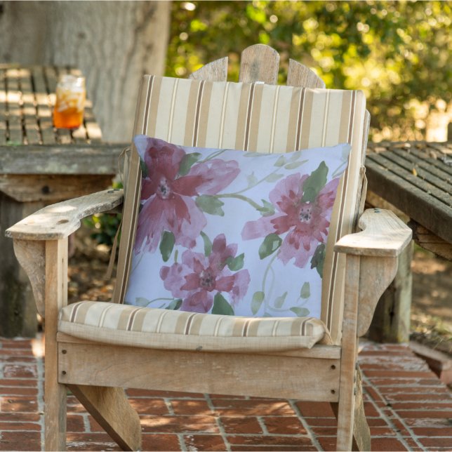 Rosa Burgund und dunkelgrün Kissen (Stuhl )