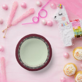 Rosa Burgund und Grau Pappteller (Party)