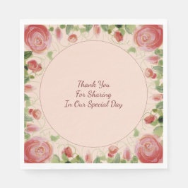 Rosa Burgund und Grün Serviette