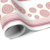 Rosa Burgund und Weiß Geschenkpapier (Rolleneckpunkt)