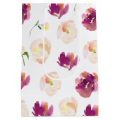 Rosa Burgund Wasserfarbe Mittlere Geschenktüte (Rückseite)