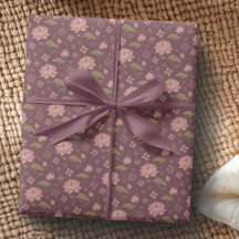 Rosa Burgunder- und Antik-Gold-Lotus-Geschenkverpa