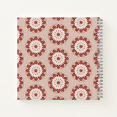 Rosa burgunderfarbene florale Mandala-Muster-Monog Notizblock (Rückseite)