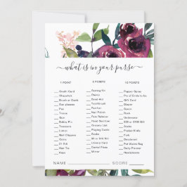 Rosa Burgundy Flora Was ist in Ihrer puren Spielka Dankeskarte