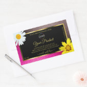 Rosa Burgundy Glitzer Black Product Labels Logo Rechteckiger Aufkleber (Umschlag)