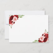 Rosa Burgundy Red Twins Sweet 16 Einladung (Rückseite)