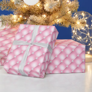 Rosa Büschelperlen Geschenkpapier