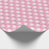Rosa Büschelperlen Geschenkpapier (Ecke)