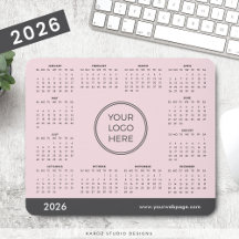 Rosa Business-Logo 2026 Kalendermousepad
