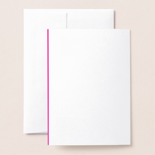 Rosa Business-Markenbezeichnung auf "New Year Foil Folienkarte (Rückseite mit Umschlag)