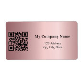 Rosa Business-ql-Rücksendeadresse Versand (Vorne)