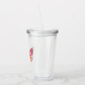 Rosa Butterfly Acryltrinkbecher (Links)