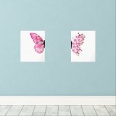 Rosa Butterfly Bilderwand Sets (Holzboden)