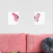 Rosa Butterfly Bilderwand Sets (Wohnzimmer)