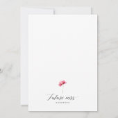 Rosa Butterfly Bridal Dusche Einladung (Rückseite)