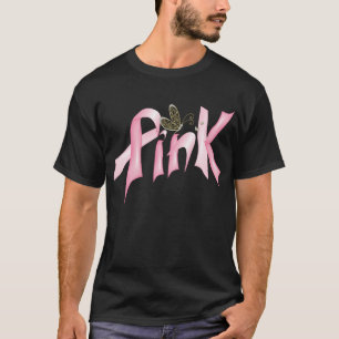 Rosa Butterfly Brustkrebs T - Shirt
