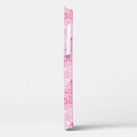Rosa Butterfly Case-Mate iPhone Hülle (Rückseite / Links)