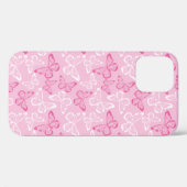 Rosa Butterfly Case-Mate iPhone Hülle (Rückseite (Horizontal))