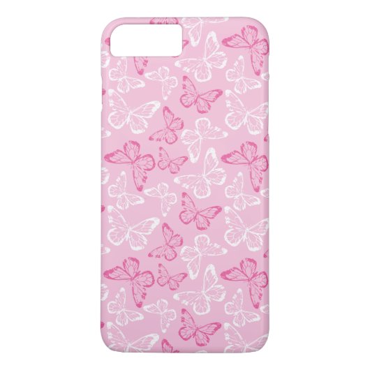 Rosa Butterfly Case-Mate iPhone Hülle (Rückseite)