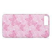Rosa Butterfly Case-Mate iPhone Hülle (Rückseite (Horizontal))