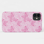 Rosa Butterfly Case-Mate iPhone Hülle (Rückseite (Horizontal))