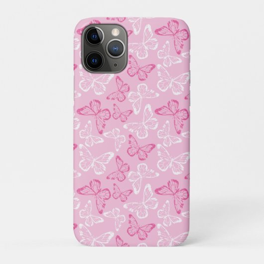Rosa Butterfly Case-Mate iPhone Hülle (Rückseite)