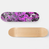 Rosa Butterfly Graffiti Skateboard (Horizontal)