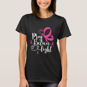 Rosa Butterfly Herz Ich bin ein Überlebender Brus T-Shirt
