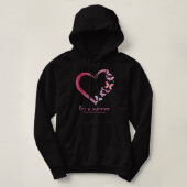 Rosa Butterfly Herz Ich bin ein Überlebender Brust Hoodie (Design vorne)